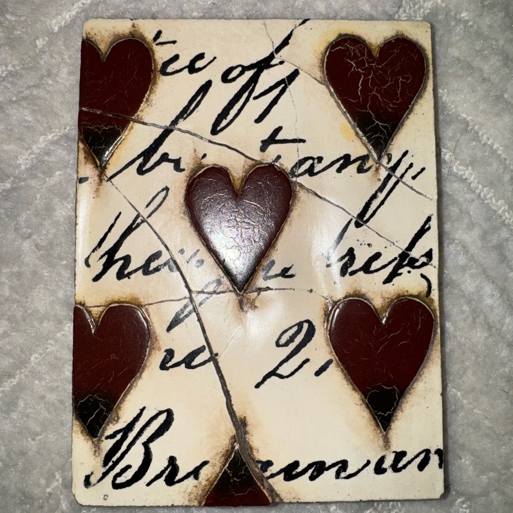 Sid Dickens Memory Block T 01 red hearts with script